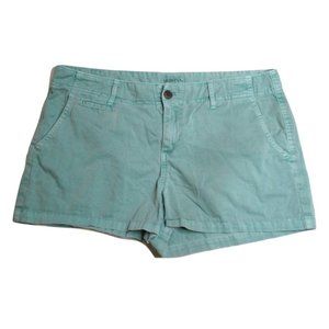 Merona Teal Green Blue Pigment Wash Shorts